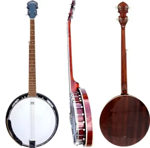 Banjo Americano 5c Eletrico e Acustico Luthier Tivoli Italy madeira jacarandá 22 trastes 