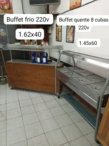 Buffet self-service quente e frio 220v (ler o anúncio)