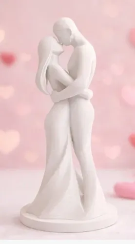 Estátua Casal Apaixonado 3D - Celebre o Amor e a União