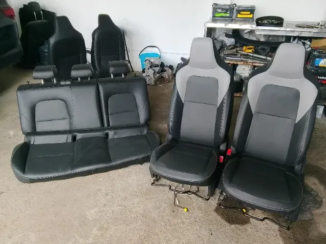 Jogo de banco em Couro - chevrolet - ONIX - detalhes Cinza