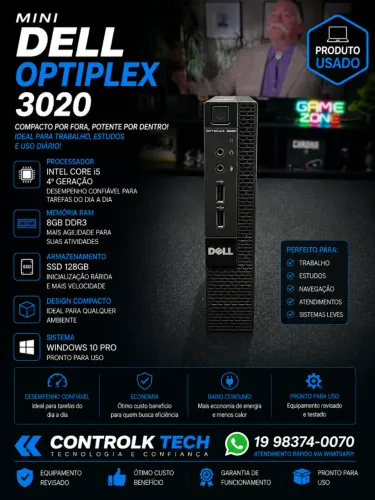 MINI DELL OPTIPLEX 3020 I5 4 º / 8GB / SSD 128GB