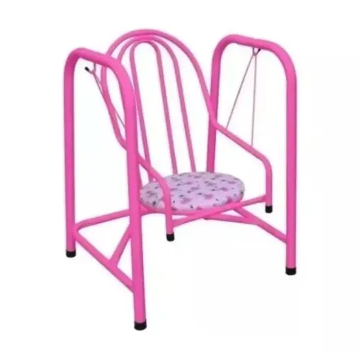 Cadeira de balanço infantil rosa
