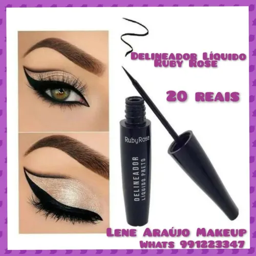 Delineador Líquido preto Ruby Rose