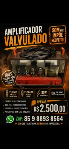 Amplificador valvulado 80w