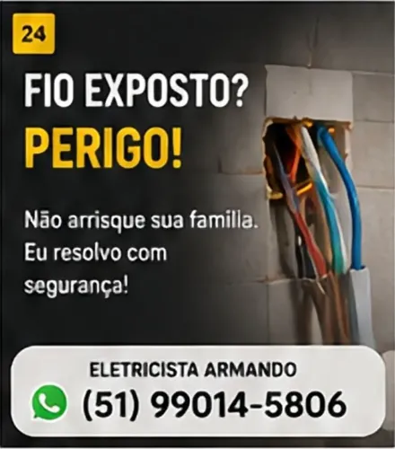 Eletricista 24hs. Bairros: Azenha, João Pessoa, Cristal, Partenon, Santo Antônio e outros.