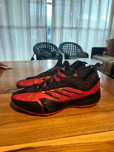 tenis adidas Dame 9 X Bape Black Red