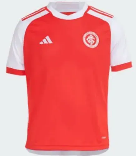 camisa 1 sport club internacional infantil adidas vermelha e branca