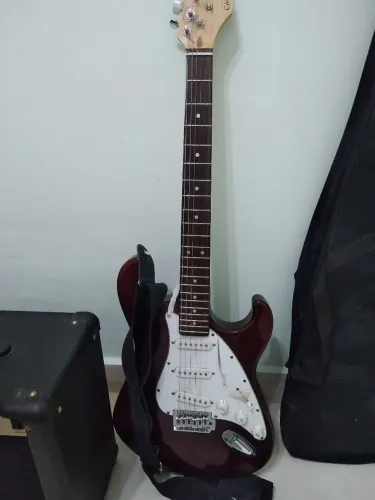Guitarra Gianini com caixa e capa