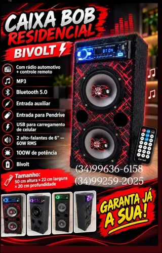 Caixa de som BOB residencial bivolt