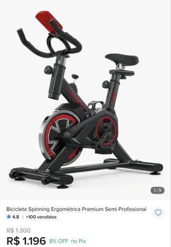 Bike spinning nova na caixa preço abaixo