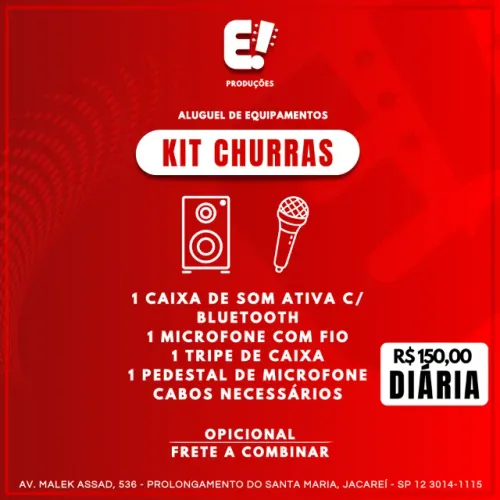 Aluguel de Equipamentos de Som - Kit Churras