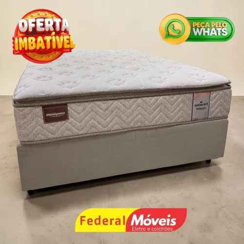 Cama Casal Box Colchão 30cm de altura e Base Padrão - Promoção Especial