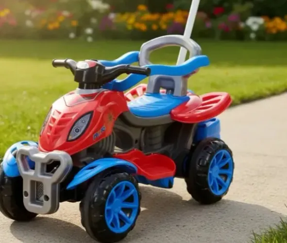carrinho homem aranha quadriciculo empurrado pedal passeio