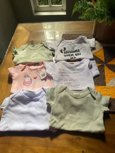 Kit com 6 bodys bebê menina
