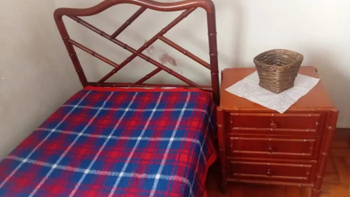 Cama Solteiro com Gaveteiro Mogno