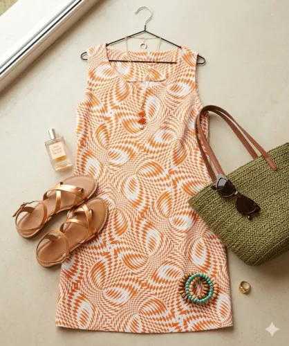 Vestido Estampado Laranjinha 