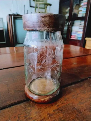 DECORAÇÃO - POTE DE VIDRO ANTIGO