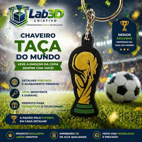 Chaveiro Taça da Copa do Mundo - Item Decorativo para Torcedores