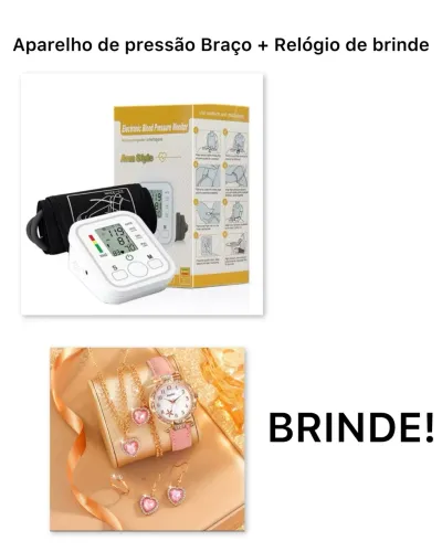 Aparelho de pressão Braço + Brinde de um relógio com acessórios