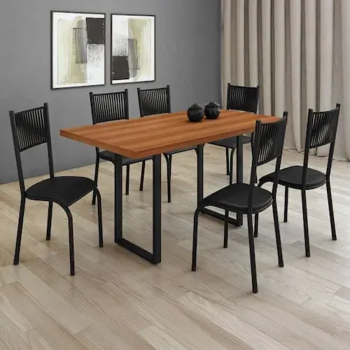 mesa mariana 140cm com 6 cadeiras galaxy paonanda- FRETE GRATIS / ENTREGA HOJE!! 