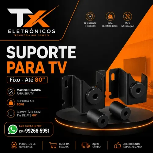 Suporte de parade para tv Universal 13" Até 80" - Fixo (Não instalamos)