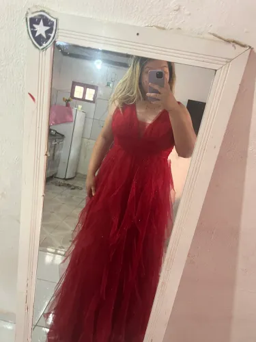 vestido de festa vermelho