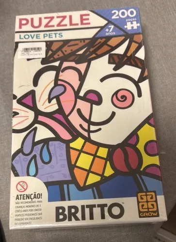Quebra Cabeça Romero Britto - Love Pets - Lacrado