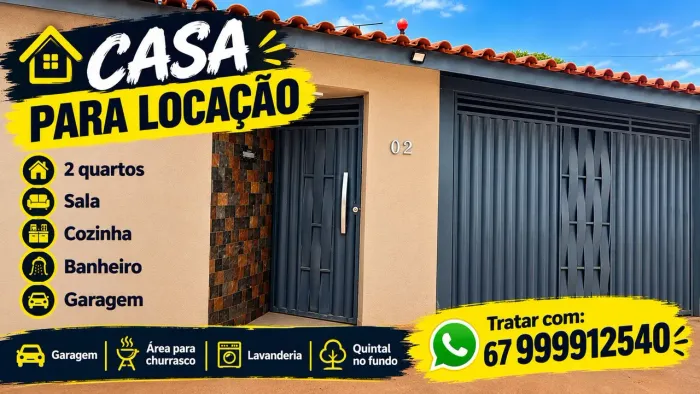 Casa para Locação Vila dos Ferroviários - Três Lagoas