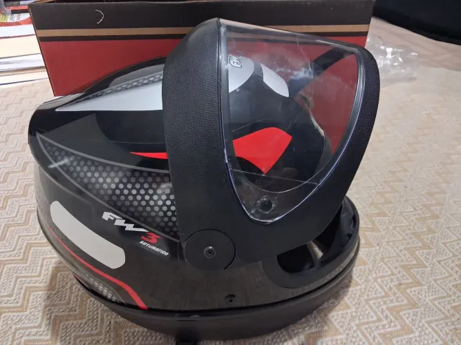 Capacete FW3 Automático Adulto Brilhante - Tamanho 56 | Novo <br>