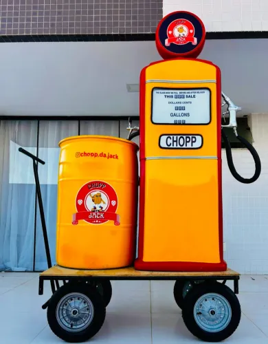 Chopeira vintage bomba de gasolina