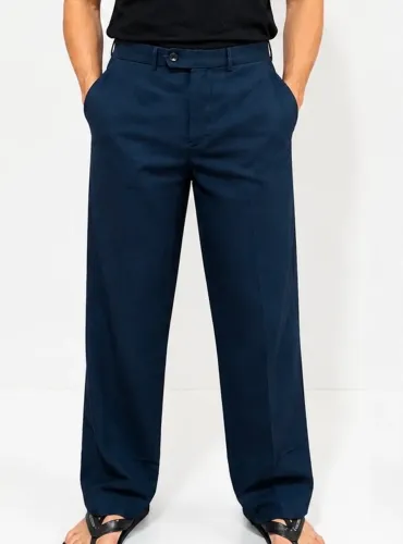 Calça social azul marinho