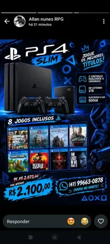 Playstation 4 slim 500Gb