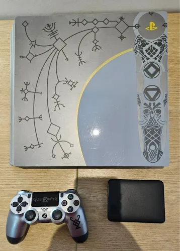 PS4 Pro Destravado SSD 1TB Ed Limitada God Of War Escolhe os jogos Revisado