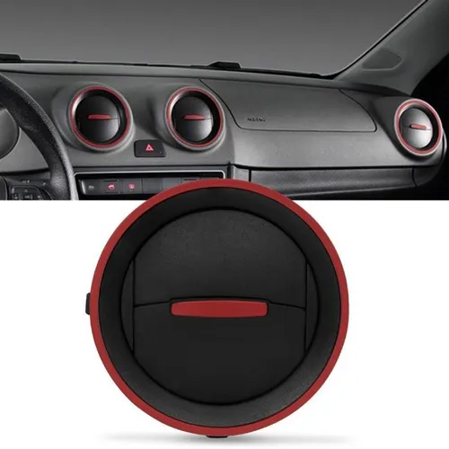 Kit Difusor saída de Ar Volkswagen Gol Voyage Saveiro G5 G6 G7 G8 - Aro Vermelho