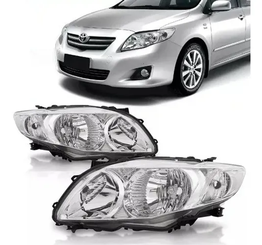 Par Farol Cromado Toyota Corolla 2009 2010 2011