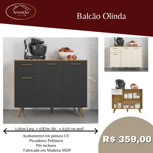 Balcão Porto 1,20m larg. x 0,84m alt. 0,48 cm prof, entrega em 3 dias