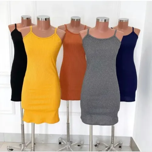 Promoção!!! Vestidos Canelados cores diversas NOVO