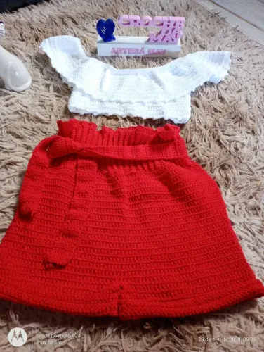 Conjunto crochê infantil