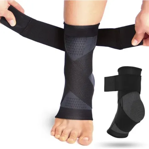 Kit 2 Tornozeleira de Compressão Ortopédica Estabilizadora Exercícios Fitness Esportes