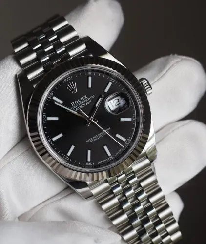 Rolex Date Just Black Eta 3035 Automático Premium