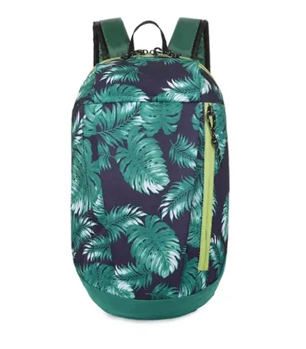 Mochila de viagem feminina ultra leve, compacta para esportes e lazer 10 litros (verde)