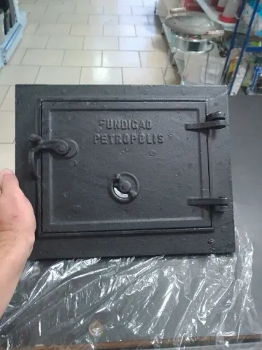 Porta para fogão a lenha 27x34 de ferro fundido