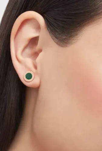 Brinco de botão referência Bvlgari Bvlgari malaquita