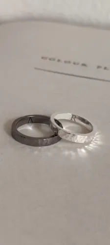 Par Silver & Black 3mm - Alianças de prata 950 com garantia vitalícia