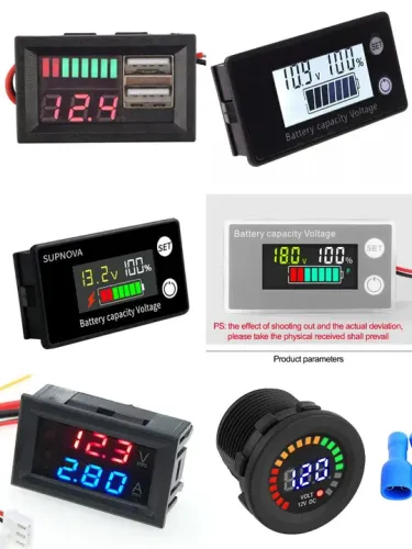 Voltímetro digital para motos, carros, vans caixa bob 12v 