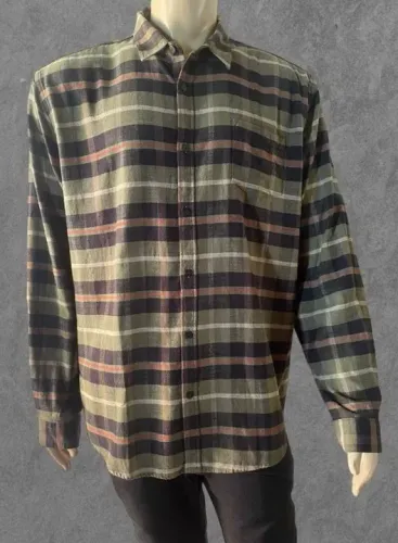 BLUSA XADREX MANGA LONGA DE FRIO COM BOLSO 100% ALGODÃO UNISSEX