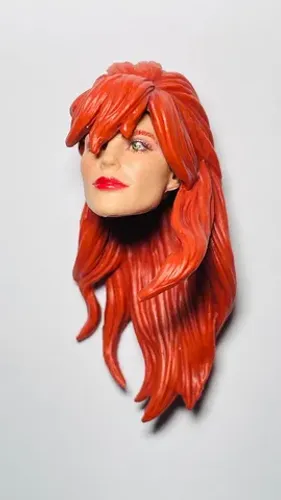 Marvel Legends Cabeça Black Widow Vintage Style - Altura 5 cm - Viúva Negra