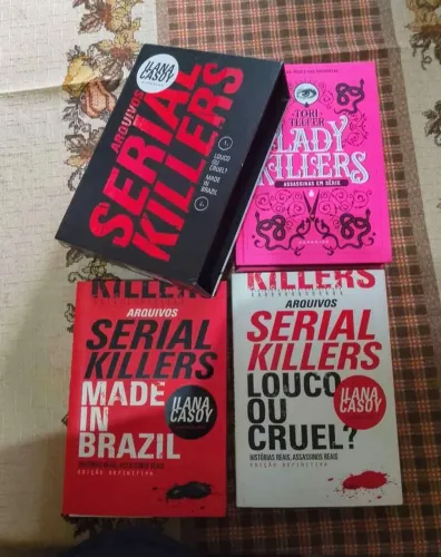 Livros Lady killers + Box arquivos Serial Killers (Ed. Darkside).
