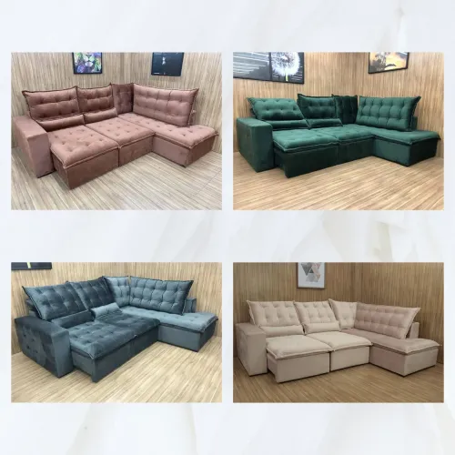 Sofá de Canto retrátil  Premium luxo