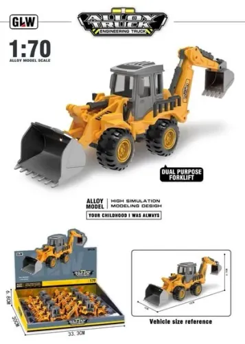 Carrinho miniatura ferro reto escavadeira 